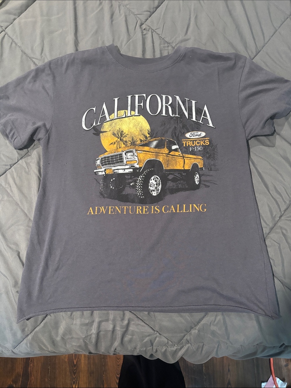 Ford Gray Tee with Yellow Ford F-150 Truck Graphic